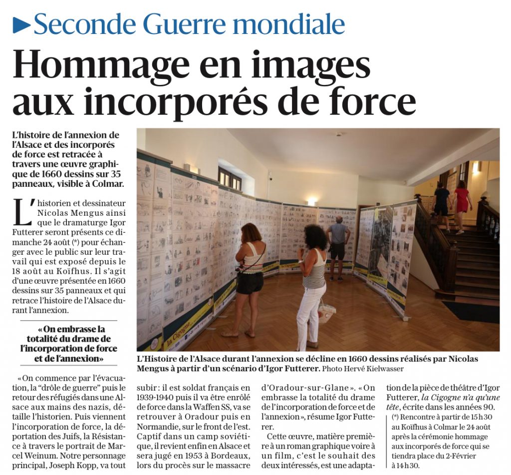 L'Alsace - La Broderie d'Alsace - Nicolas Mengus et Igor Futterer Colmar Aout 2025