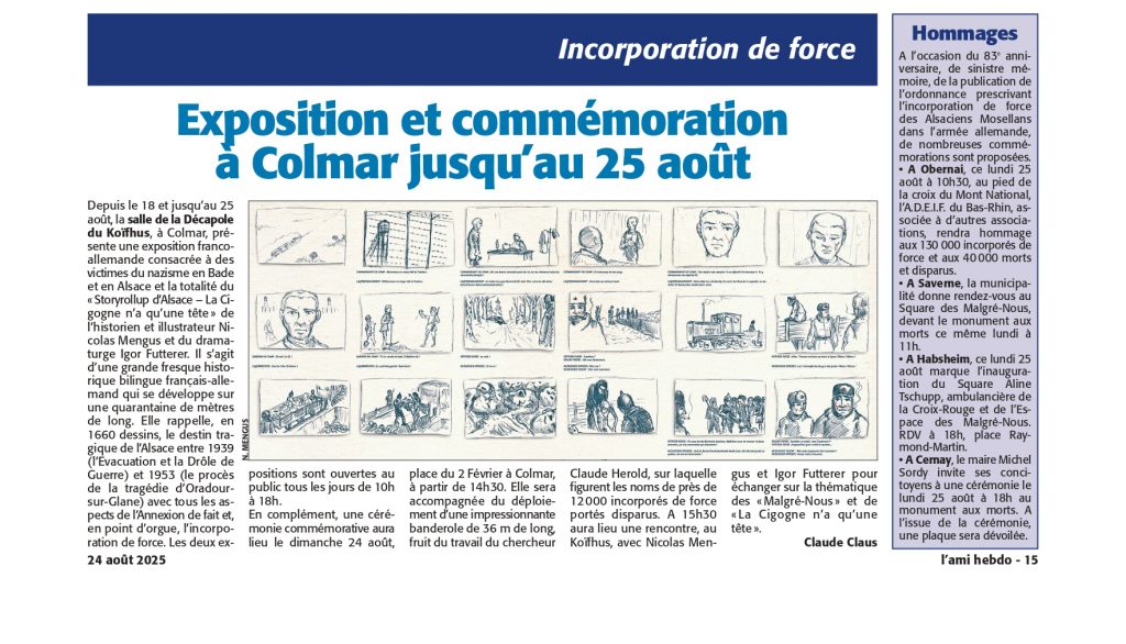 L'Ami Hebdo - La Broderie d'Alsace - Nicolas Mengus et Igor Futterer Colmar Aout 2025