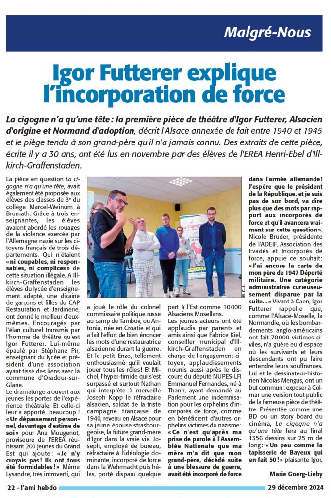 Ami hebdo du 29.Dec.24 - Illkirch Graffenstadt - Igor Futterer 